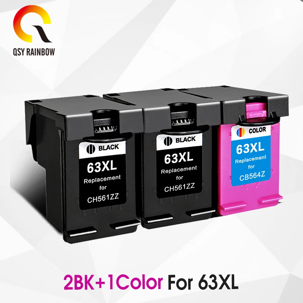 CMYK Supplies 63XL сменный картридж для принтера для hp 63 XL для hp с чернилами hp Deskjet 1112 2130 3630 3632Officejet 3830 4652 Envy 4520 - Цвет: 2bk 1cl