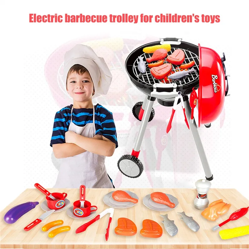  Kitchen Performing Gift Kids Toys Sets BBQ Barbecue Grill Toy Accessories Children's Play Role Chef - 33042131029