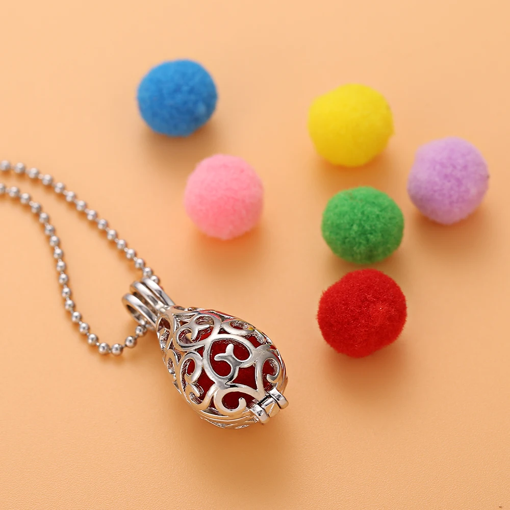 

Perfume Necklace Silver Fragrance Water Drop Necklace Pendant DIY Necklaces for Women Essential Oil Aromatherapy Diffuser Locket