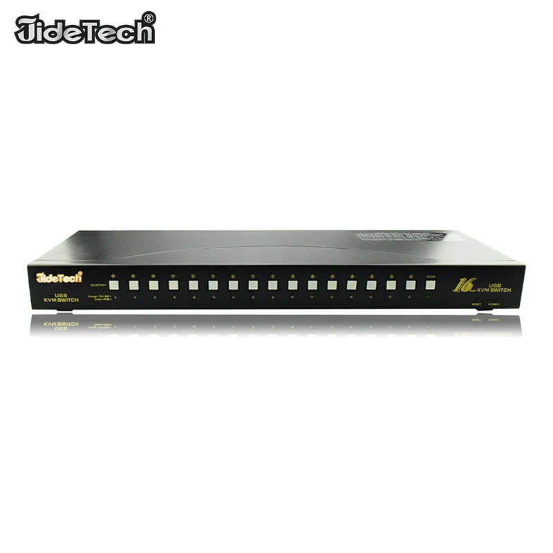 16 Port Auto USB KVM Switch VGA audio Switch Monitor