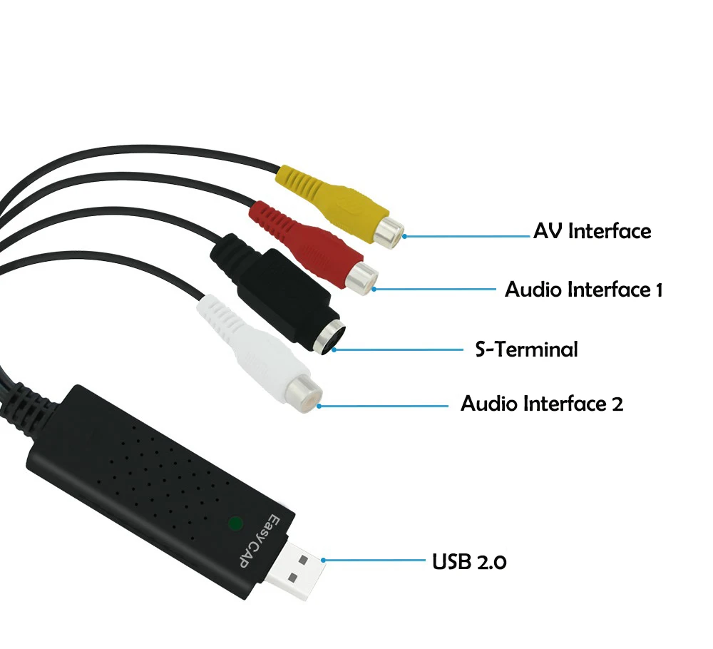 2018 Easycap USB 2 0 легкая крышка Видео ТВ DVD VHS DVR Захват адаптер устройство видеозахвата