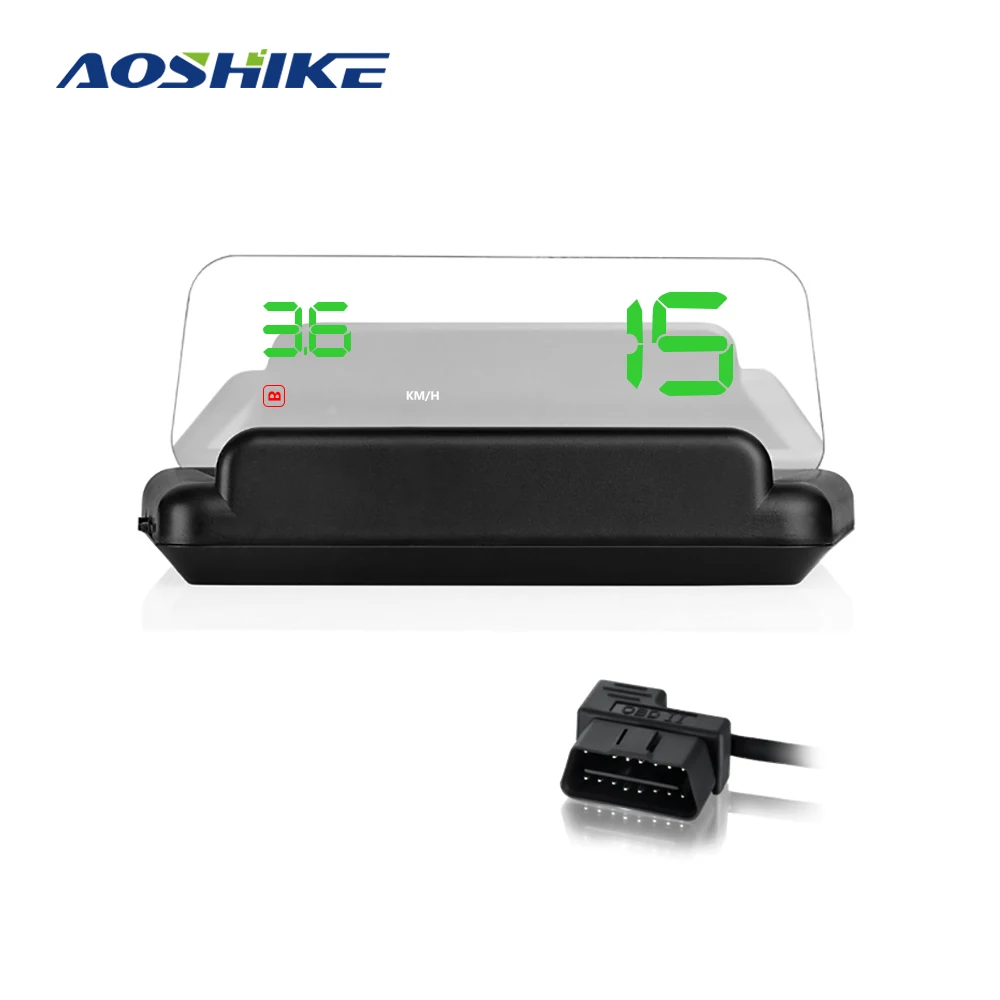 

Aoshike Original C500 OBD2 Hud Head-Up Display With Mirror Projection Digital Car Speed Projector On-Board Computer Fuel Mileage