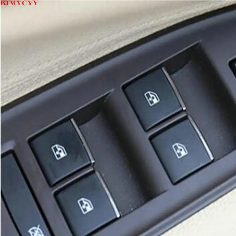 

BJMYCYY car styling ABS 7PCS/SET Car window lift buttons decorate sequins For Cadillac XTS car accessories