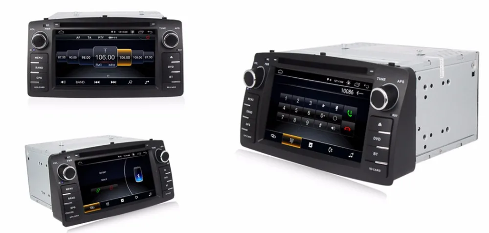 Четырехъядерный автомобильный радиоприемник подходит для Toyota Corolla E120 BYD F3 с системой android 8,1 поддержка навигатор с GPS, DVD autoaudio wifi BT SWC