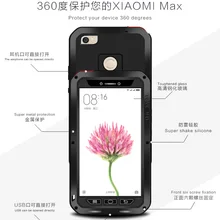 Водонепроницаемый металлический чехол для Xaio mi Max Case LOVE MEI алюминиевый корпус и жесткий силиконовый чехол для Xaio mi Max задняя крышка 6,44"