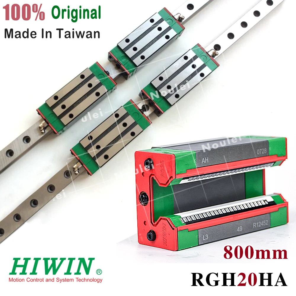 

HIWIN 600mm 2pcs RGW20 Linear Guide Rails with 4pcs RGW20HA Carriage Block RGH20HA