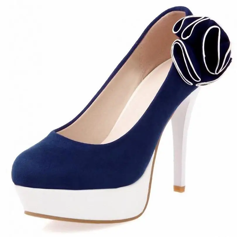 

Bid Size 34-43 Women Pumps New 2016 High Heels Flowers Wedding Shoes Women Platform Pumps Leisure Ankle Shoes