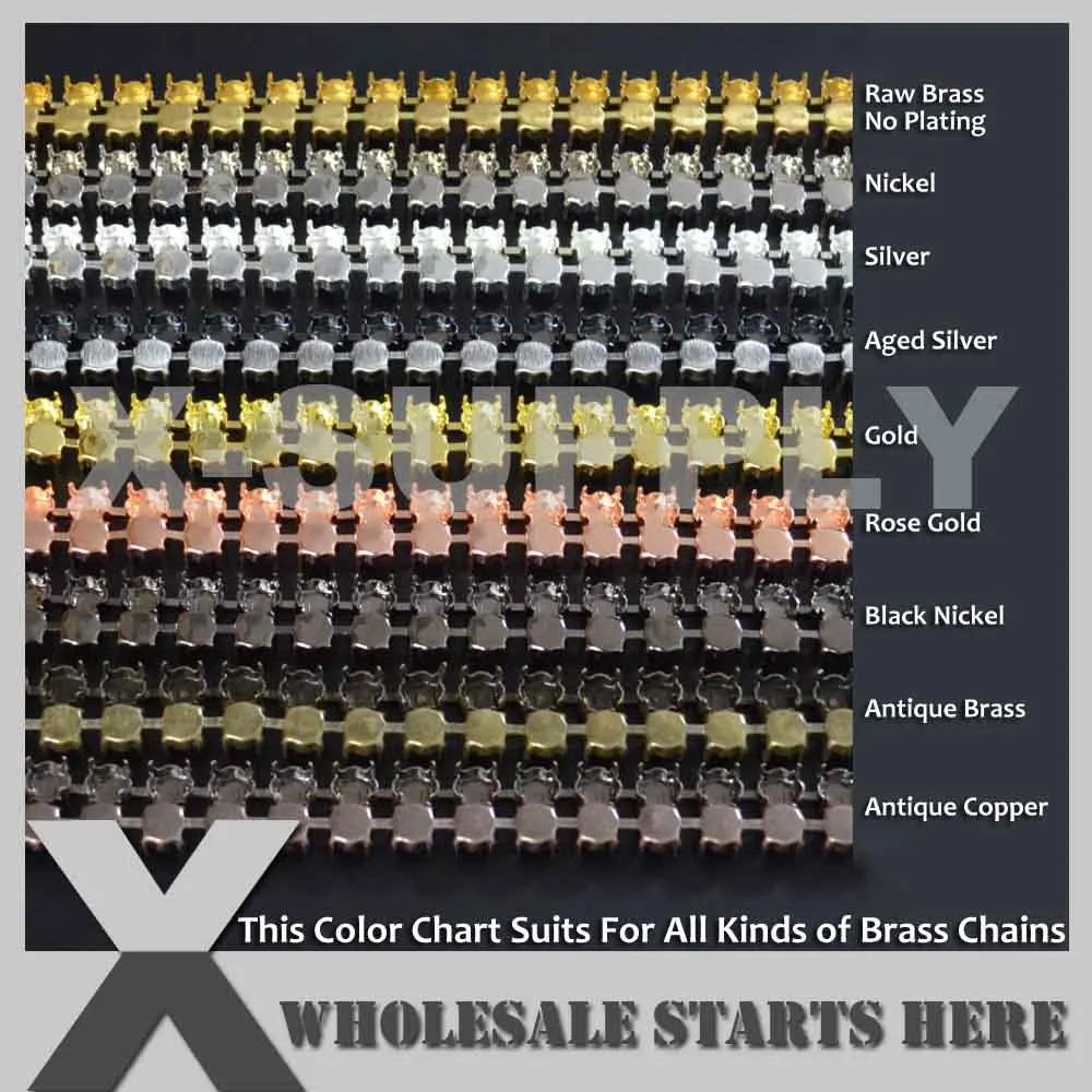 Color Chart of Brass Chains