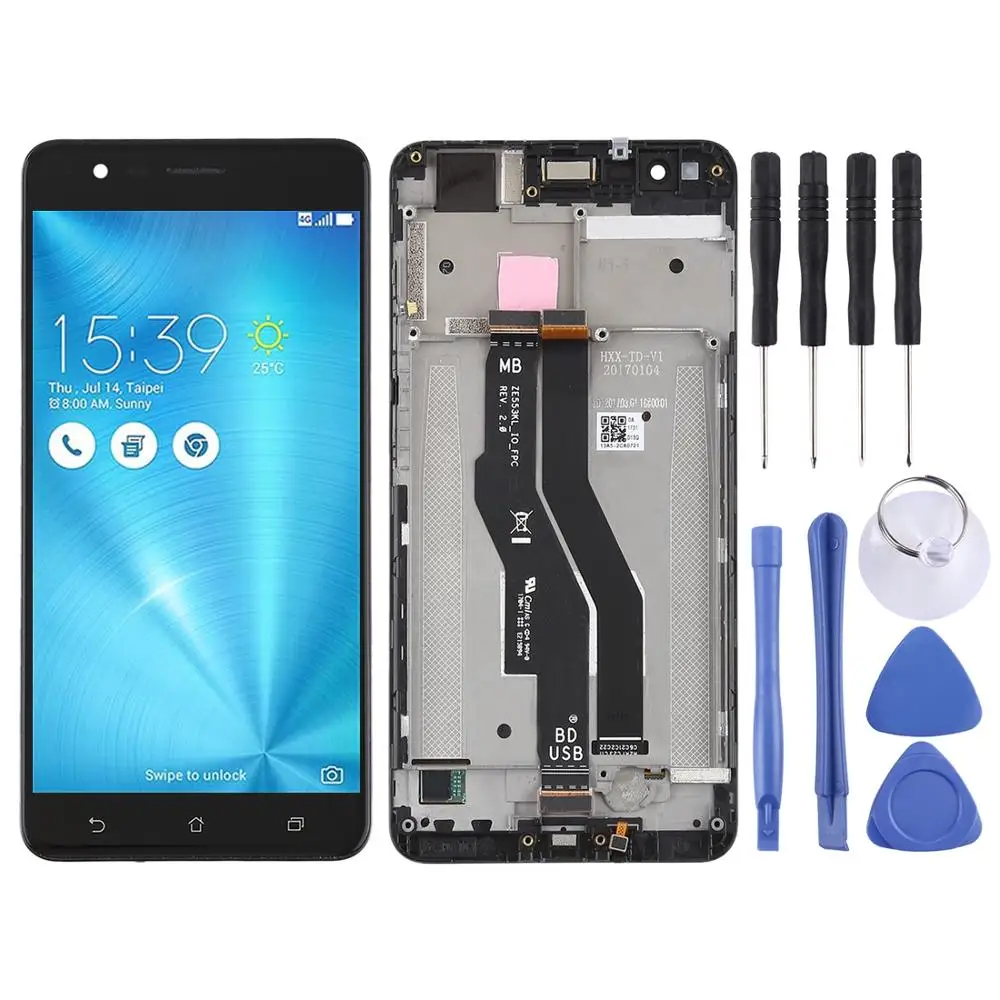 

iPartsBuy LCD Screen and Digitizer Full Assembly with Frame for Asus Zenfone 3 Zoom ZE553KL