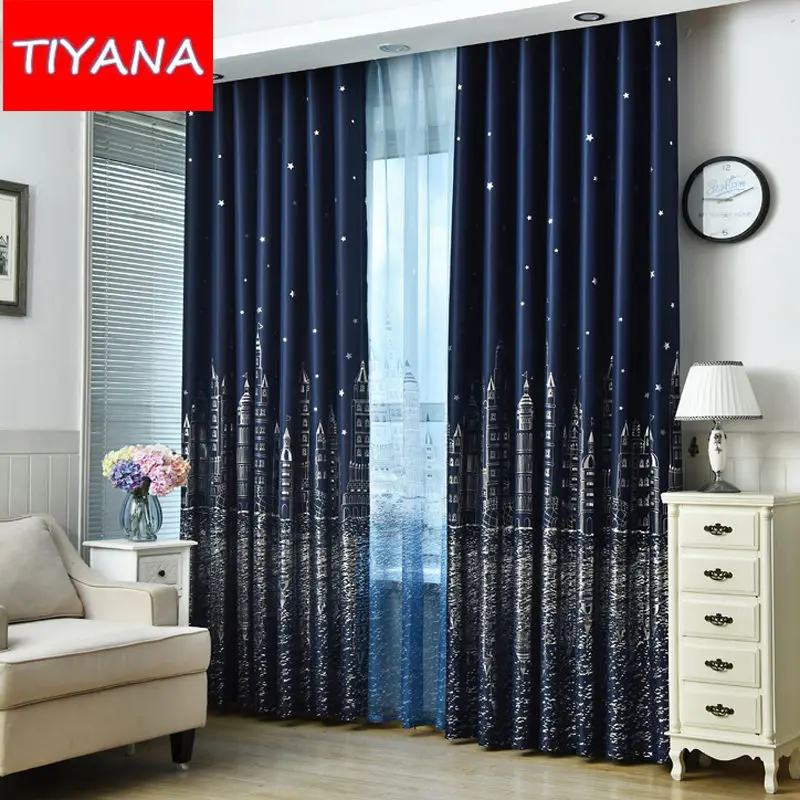 blue star castle high shading curtains for child room cartoon curtains tulle for baby boys bedroom - Blackout Shades Baby Room blue star castle high shading curtains for child room cartoon curtains tulle for baby boys bedroom - Blackout Shades Baby Room