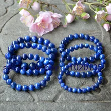 Синий кианитовый драгоценный камень Бусины круглые 7-10 мм браслет 7,5 дюймов бусины FPPJ природа