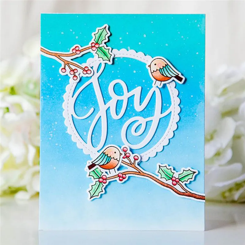 

YaMinSanNiO Joy Letter Metal Cutting Dies for Craft Dies Scrapbooking Album Stencil Card Making Embossing Cutting Dies New 2019