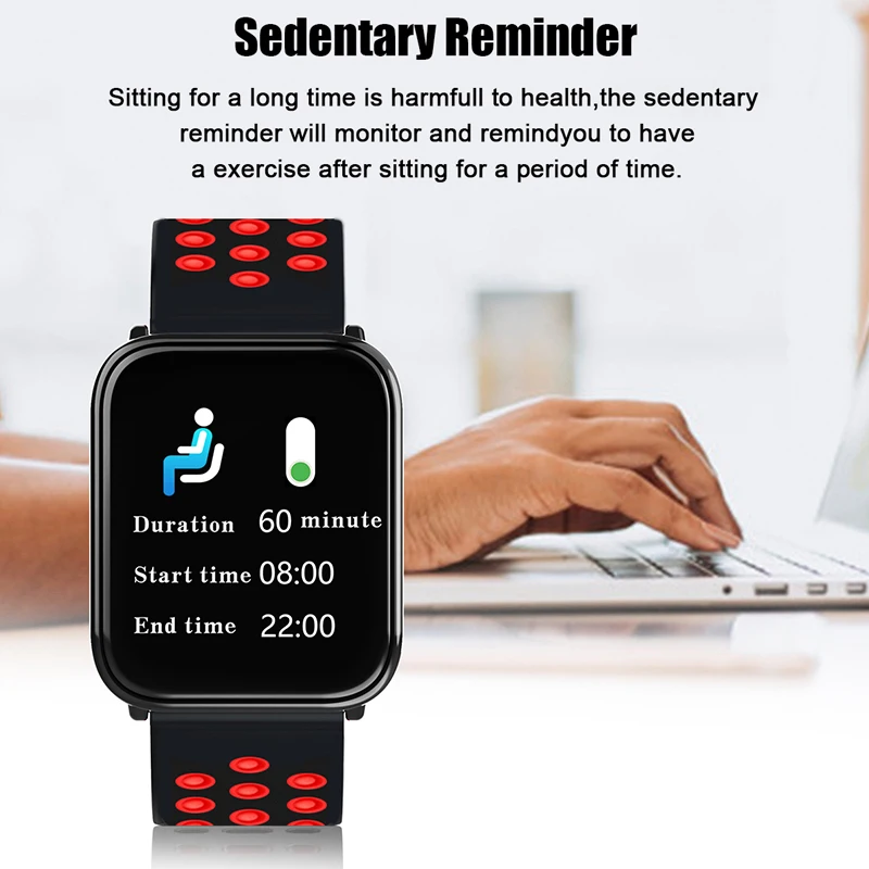 LIGE Fitness Tracker Smart Watch Heart Rate Blood Pressure Monitor Sport Smart Bracelet Pedometer Smart Band For Android IOS+Box