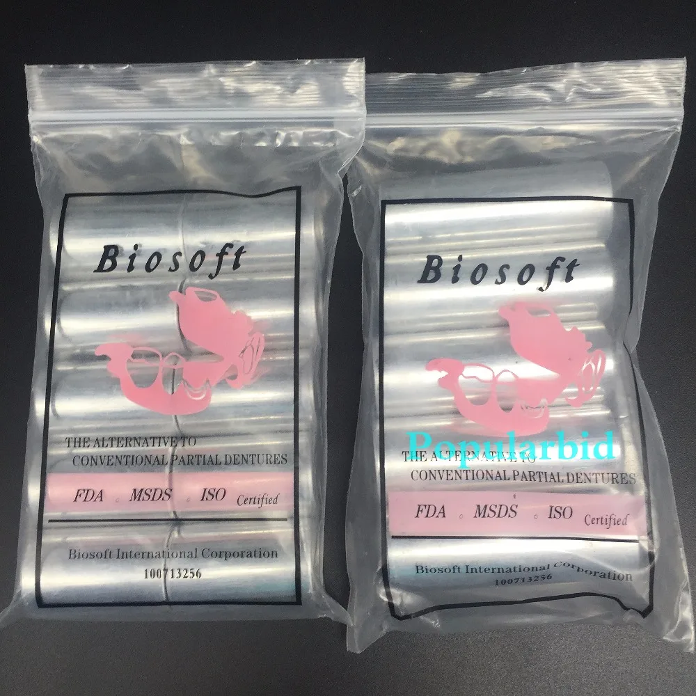 

2Bags Large&Small Denture Flexible Acrylic Without Blood Streak Dental Materials