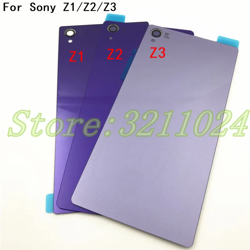 

New Rear Door Battery Back Housing Glass Replacement Cover Case For Sony Xperia Z1 Z2 Z3 With Logo