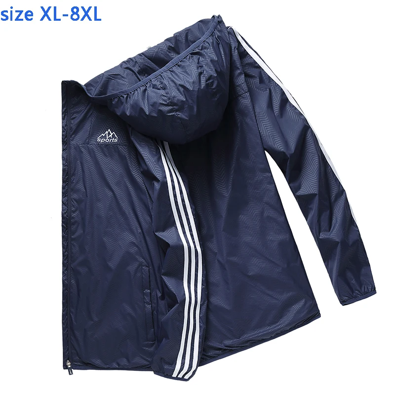 

new arrival fashion mens Spring Autumn Winter Jackets Thin Men Windbreaker Super large Casual Plus Size XL 2XL3XL4XL5XL6XL7XL8XL