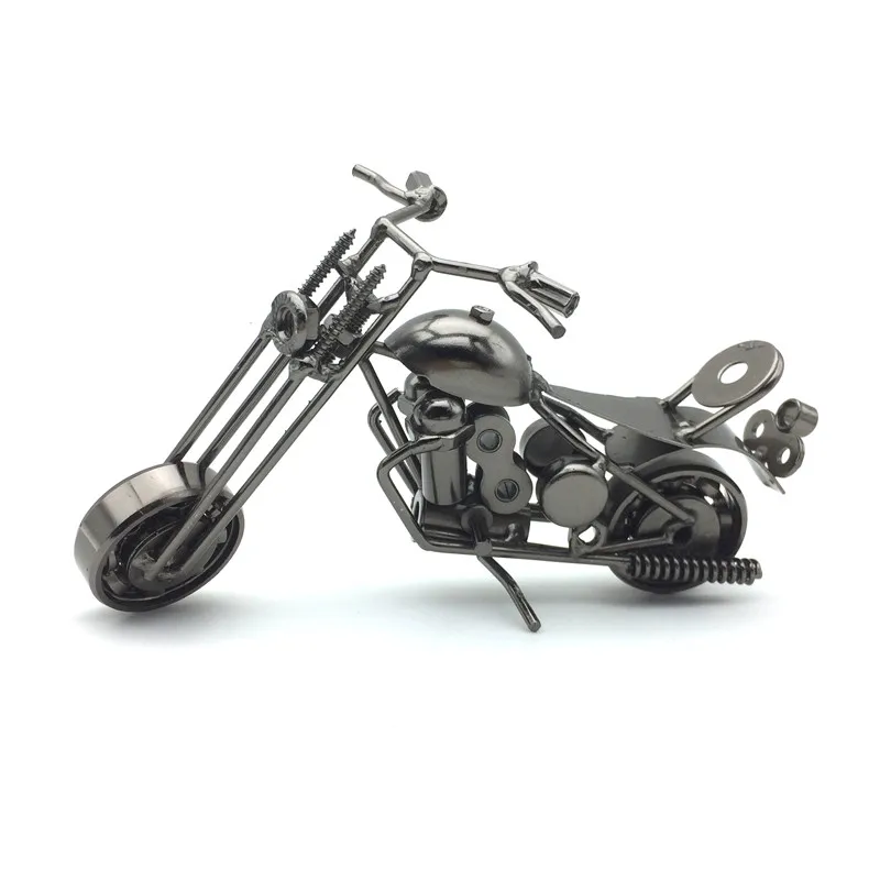 

Creative Handmade Motorcycle Model Motorbike Model Desktop Decor Home Office Decor Iron Craft Motorcyclle Figurines Miniatures
