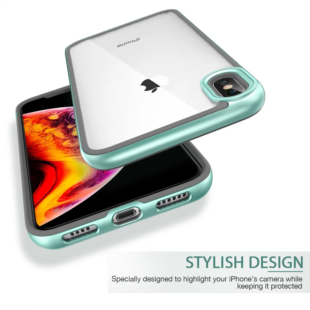 Чехол-бампер ESR для iPhone X/XS/XR/XS Max, сверхпрочная Броня с рамкой-бампером, Прозрачная Жесткая задняя крышка для iPhone Coque Fundas