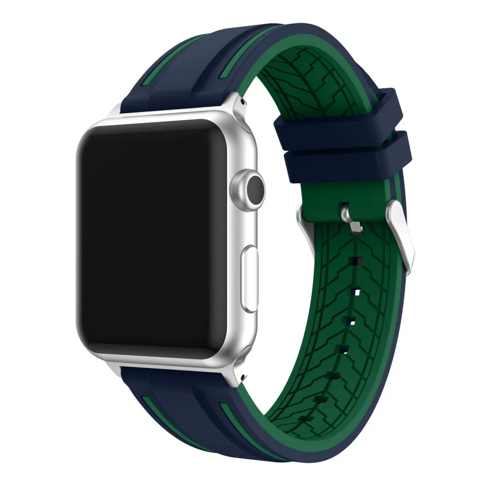 Ремешок для часов Apple Watch Series 5 4 3 2 1 спортивный мягкий силиконовый сменный Браслет
