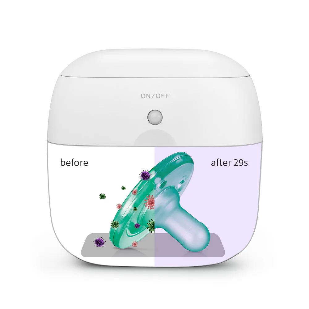 59S Baby Nipple Pacifier Sterilizer Earrings Sterilizer Storage Box 260nm UV Light Kill Germs Protection From Viral Infection