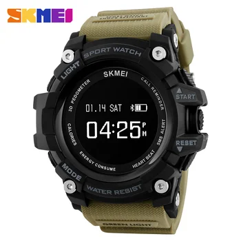 

Smartwatch For Iphone IOS Android Rechargeable Heart Rate Monitor Bluetooth Digital Sports Watches Men Pedometer Calories SKMEI