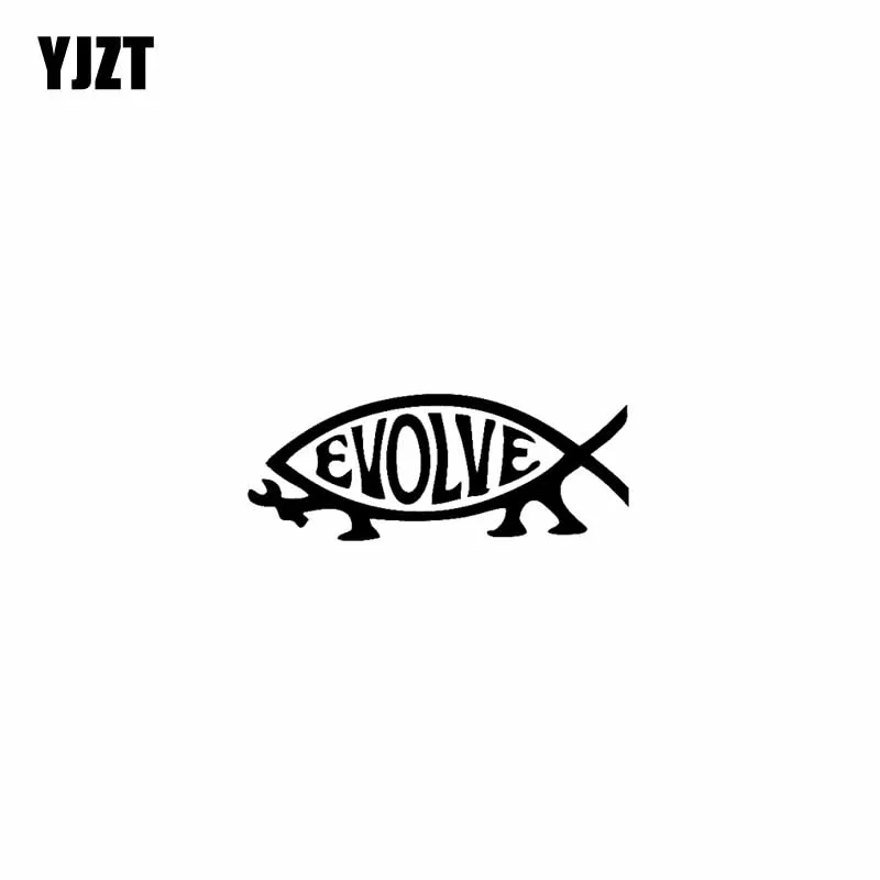 YJZT 12 7 см * 4 9 EVOLVE Виниловые наклейки с изображением Иисуса на мотоцикл