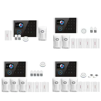 

Home Burglar Security LCD Touch Keyboard WIFI GSM Alarm System Sensor Kit