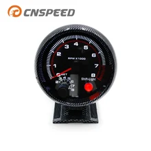 CNSPEED 3 3/" крутое углеродное волокно 0-8000 Тахометр Датчик Оборотов с межсменный светильник/гоночный Спидометр YC100144-CN