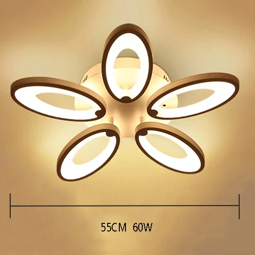Современный потолочный светильник для гостиной, спальни, минимализм, акриловый светильник для столовой, люстра, светильник для дома, белый - Цвет корпуса: 5 head