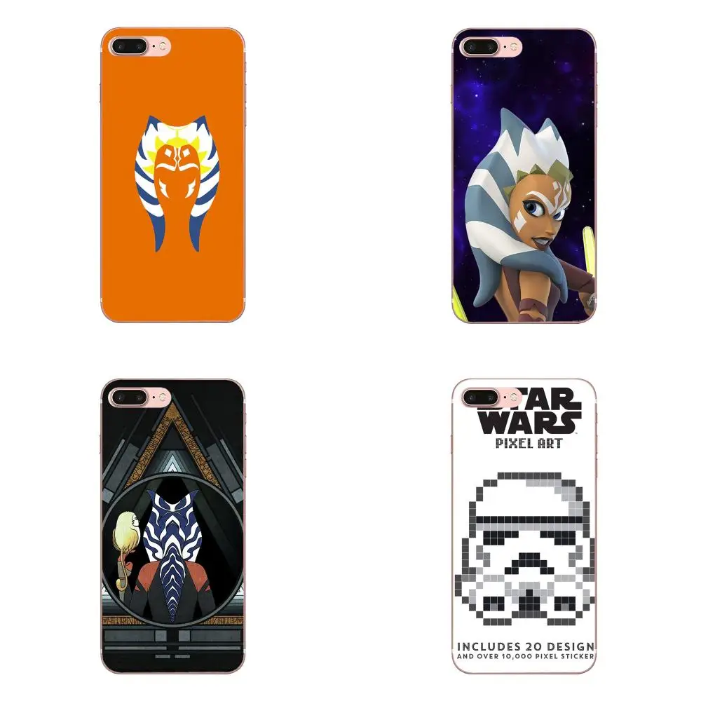 

Diy Colorful Drawing TPU For Xiaomi Redmi Mi Note 7 8 9 SE Pro Lite Go Play Movie Star Wars Ahsoka Tano