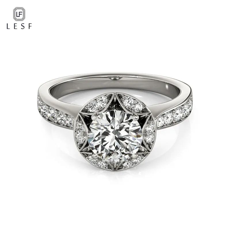 

LESF Fashion rings for women 925 sterling silver wedding engagement rings aaaaa zircon female Jewelry Private custom