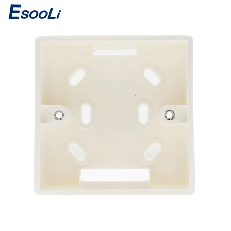 

Esooli External Mounting Box 86mm*86mm*34mm for 86mm Standard Touch Switch and Socket Apply For Any Position of Wall Surface