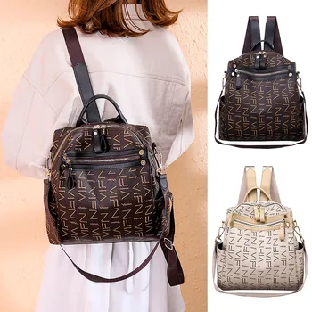 

2019 Women's Fashion Casual Simple Wild Backpack Waterproof Bag Anti-Theft Shoulder Bag Leisure sac a dos femme 50