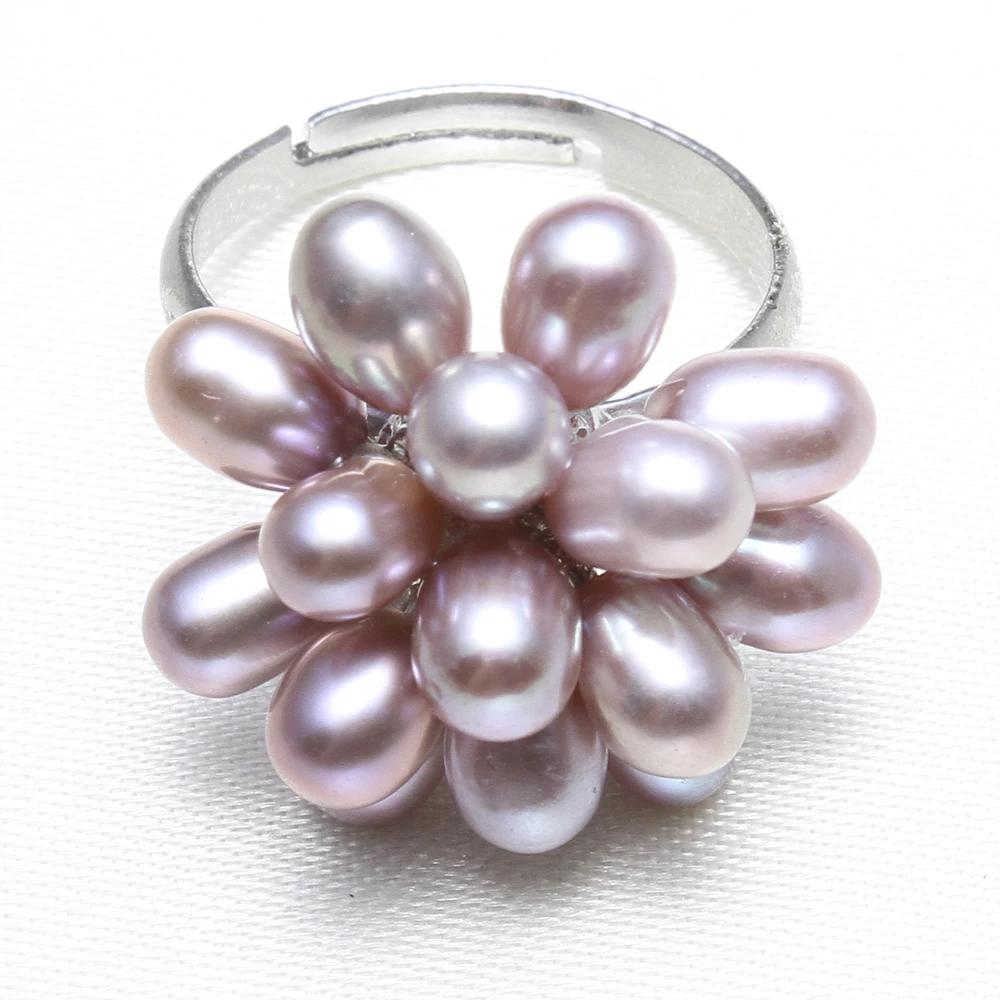 Комплект из кольца и серёг с натуральным пресноводным жемчугом|pearl jewelry set|jewelry