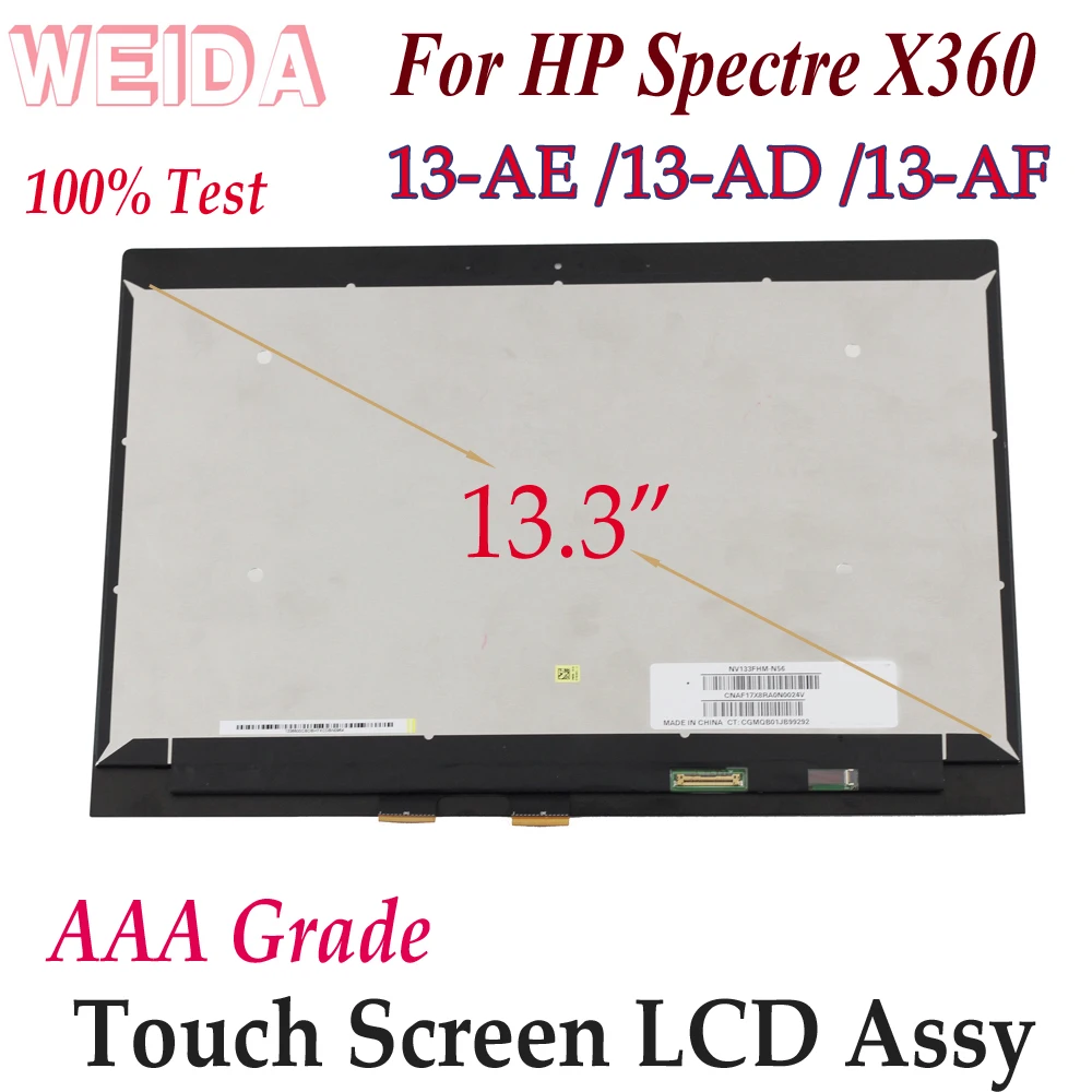 Сменный ЖК-дисплей WEIDA для HP Spectre X360 13-AE 13-AD 13-AF сенсорный дигитайзер с ЖК-дисплеем в