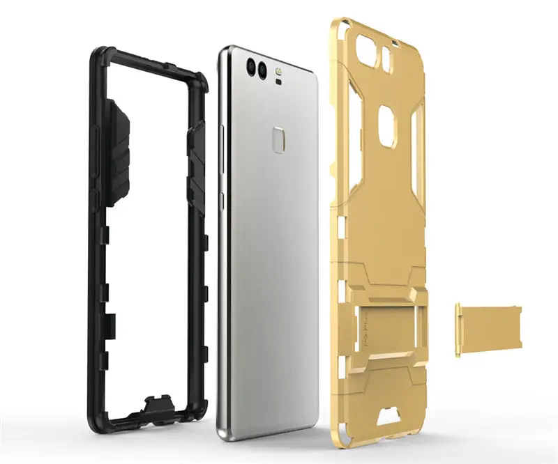 Iron Man Armor Hybrid PC + TPU Holder Back Case Cover for Huawei P9 P9 Plus P9 Lite P8 P8 Lite Mate 8 Mate S (4)