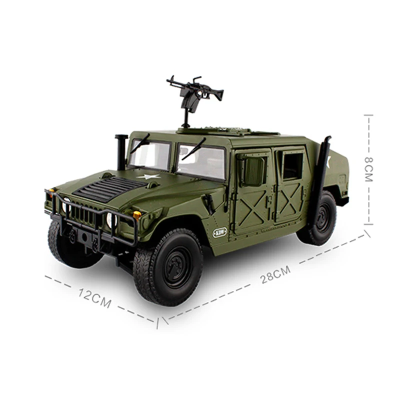 Литая игрушка из сплава для Hummer модель военного бронированного автомобиля 1:18