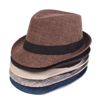 

Men’s Casual Outdoor Summer Beach Sun Cap Fedora Trilby Jazz Hat Panama Hat CSHAT0565