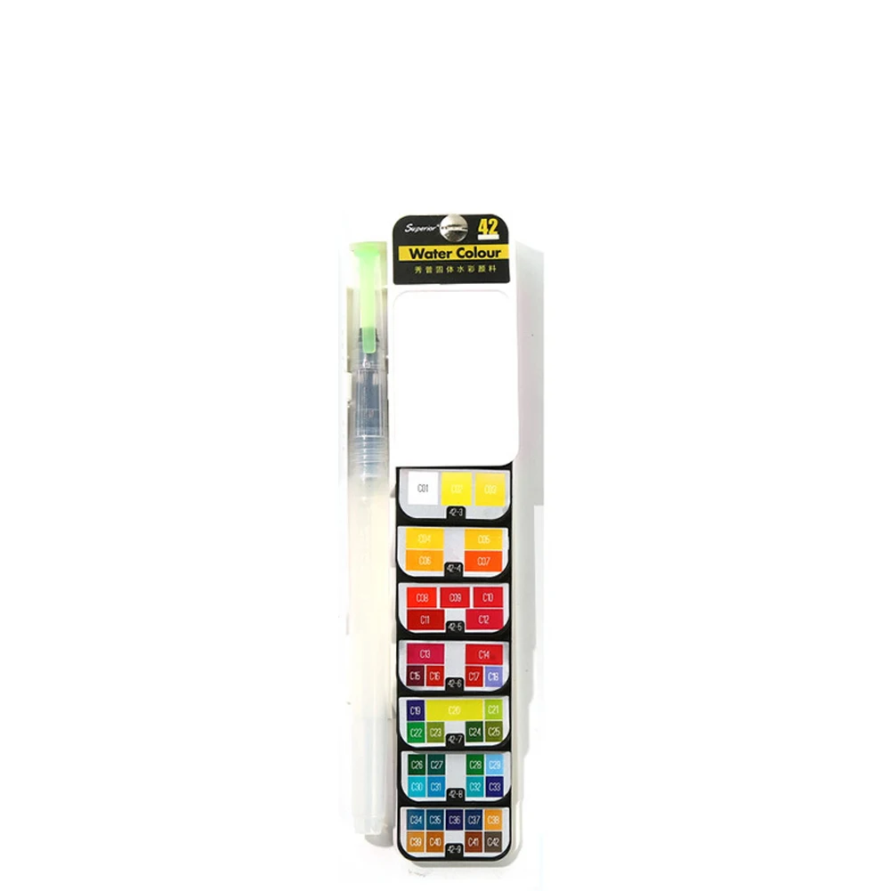 

Art Supplies 18/25/33/42 Colors Water Color Paint Set Water Brush Pen For Drawing Pigment Portable Solid