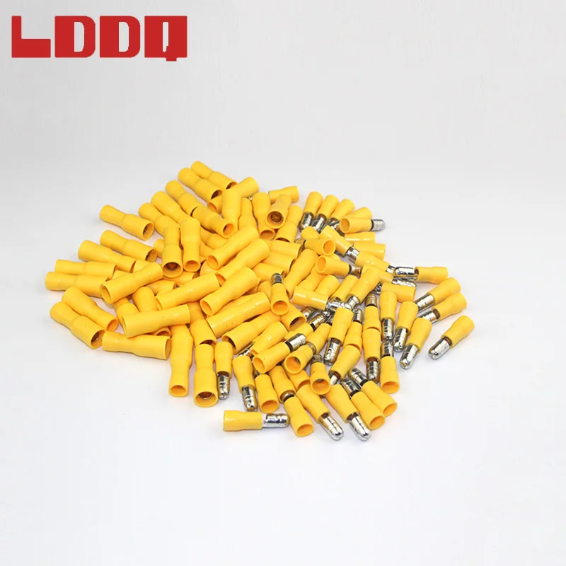 LDDQ Высокое качество 50 пара/лот желтый женский/мужской пули встык обжимной
