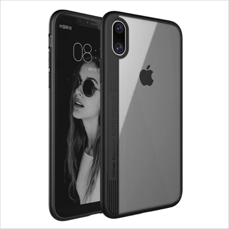 Luxury Ultra Thin Silicone TPU+ acrylic Transparent Back Cover For