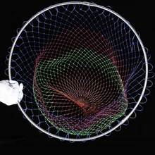 Новая ромбовидная сеть Глубина отверстия Складная посадка на нейлон Dip Net 3 размера складные рыболовные инструменты нейлоновая рыболовная сеть