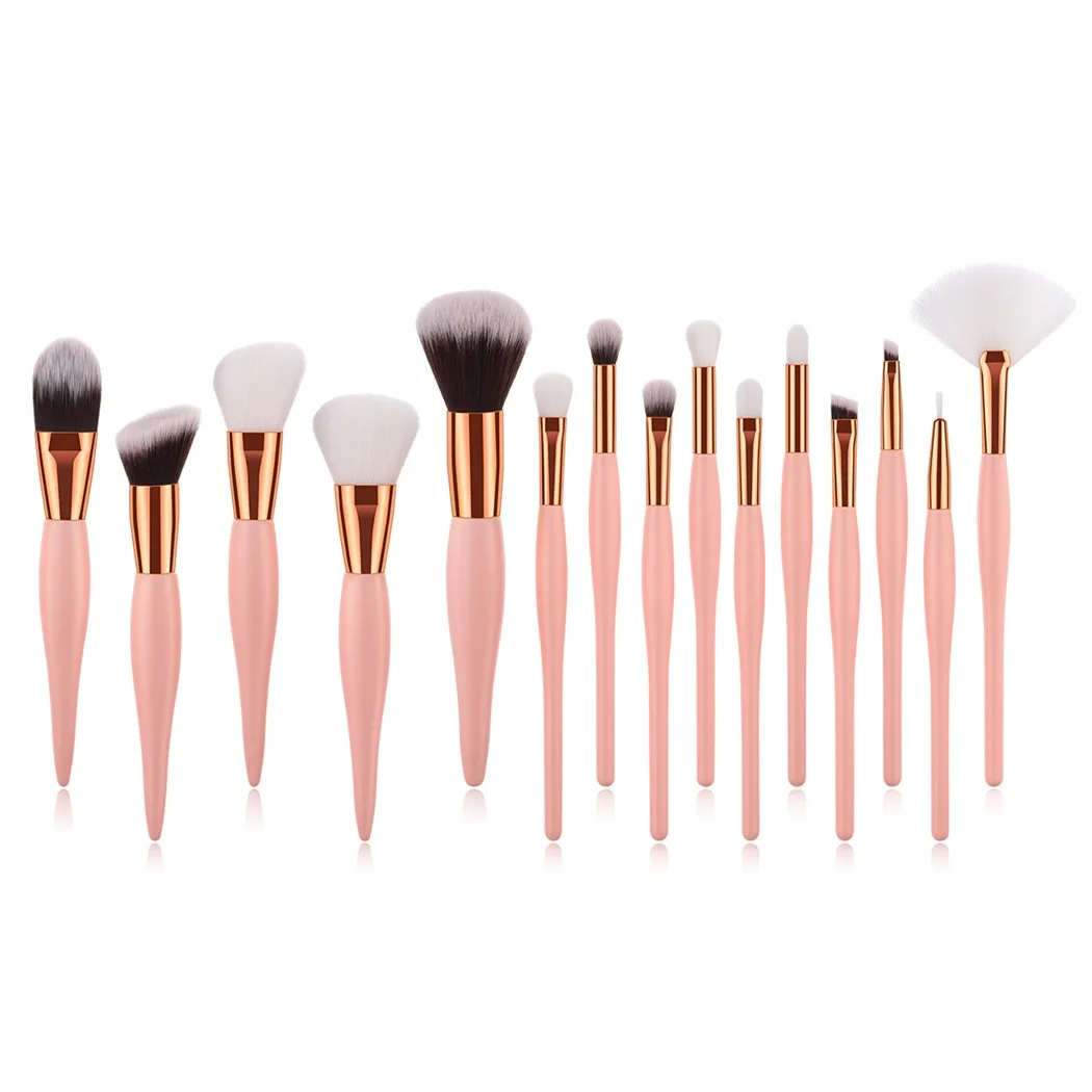 Light Pink 8/12/15 Pieces Professional Makeup Brush Set ...