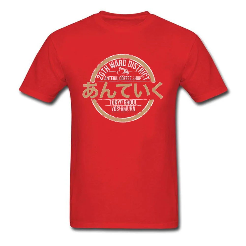Anteiku Coffee Shop Short Sleeve Tops Shirts Round Collar Cotton Fabric Men Tshirts comfortable Top T-shirts Brand Anteiku Coffee Shop red