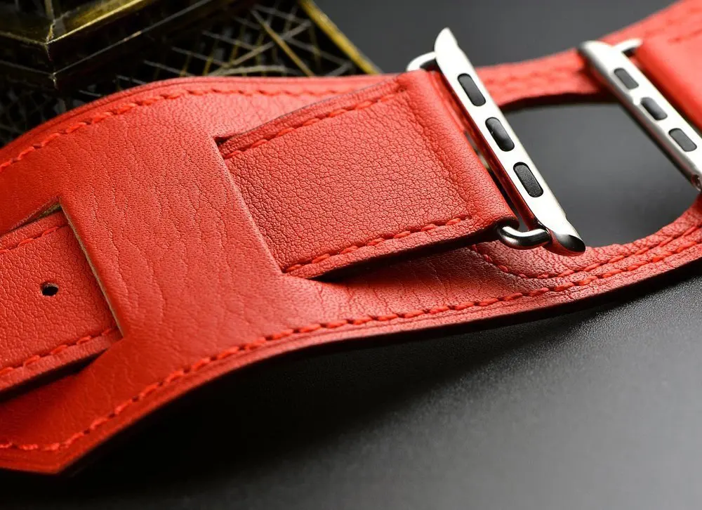 Vizcannoe кожаный ремешок для Apple Watch Пряжка Манжеты полосы 38 мм 42 мм|Ремешки часов| |