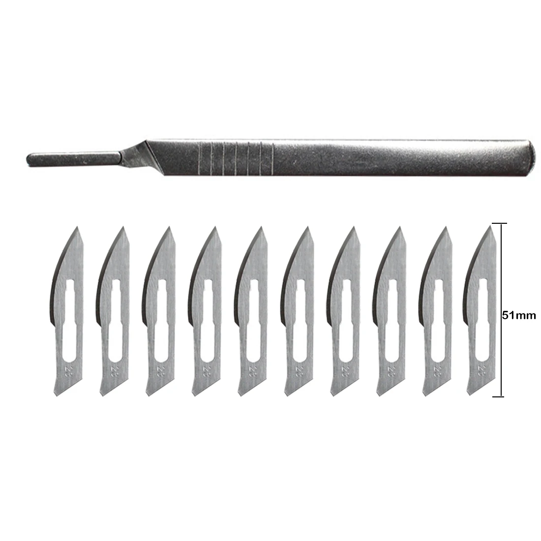 Ручные инструменты 1 шт., металлическая нержавеющая рукоятка и 10 шт., лезвия, нож для резки древесины, бумаги, рукоделие, ручка, ножи, Гравировальный нож, печатная плата, ремонт телефона