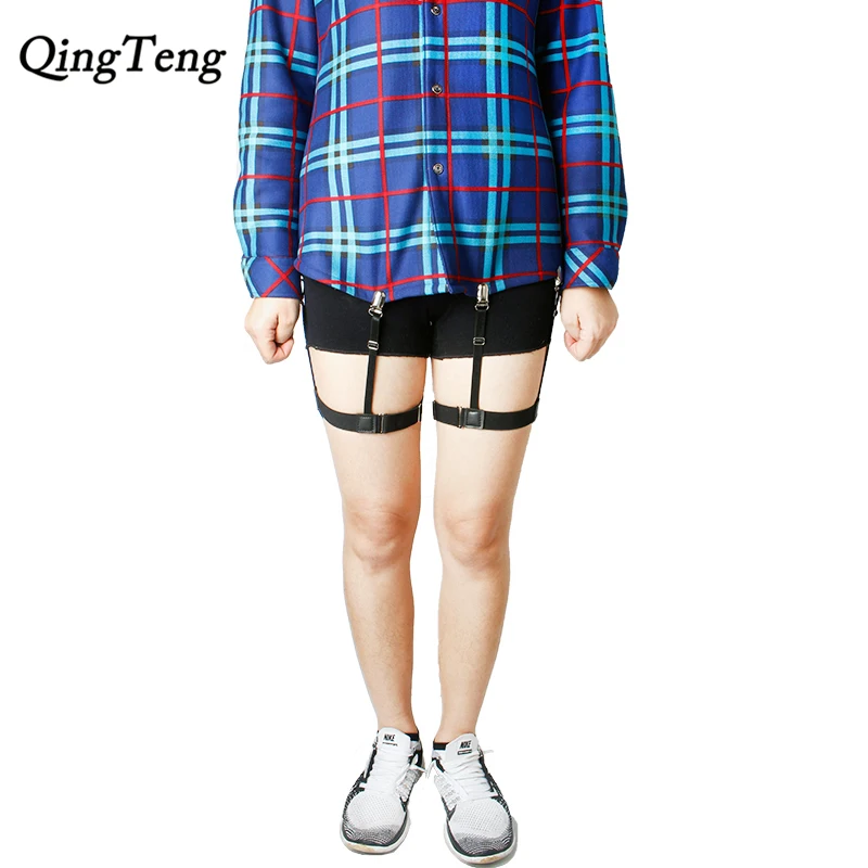 Mens Shirt Stays Garters Elastic Nylon Adjustable Shirt