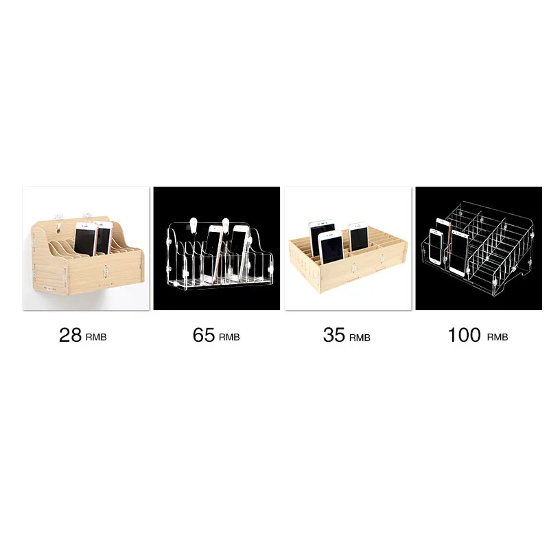 Koop Desktop Mobiele Scherm Opslag Telefoon Reparatie Management Opbergdoos Voor Office School Houten Pallets Gereedschap Boxs