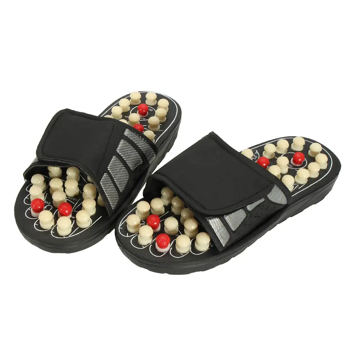 Baratos Unisex 1 par de sandalias médicas zapatillas masajeadoras de pies para hombres mujeres reflexología acupresión cuidado de los pies zapatos de masaje de acupuntura