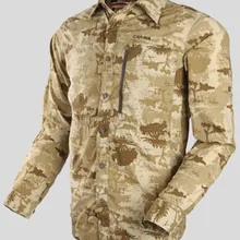 Мужские походные рубашки камуфляжные спортивные рубашки Supplex быстросохнущая UPF40+ LS спортивная мужская одежда для рыбалки Размер L-3XL